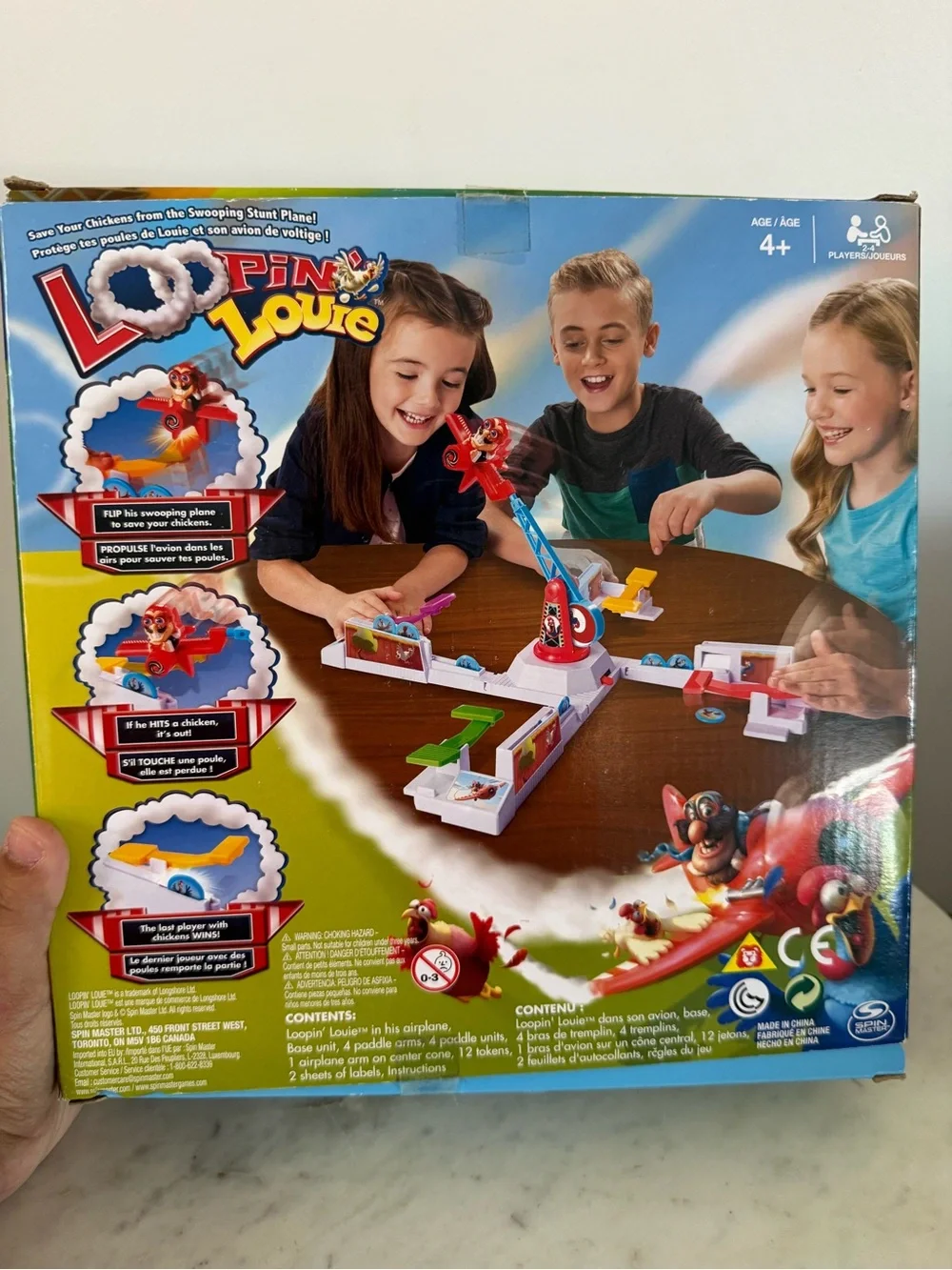 Loopin' Louie Board Game Spin Master Save Your Chicken From Plane